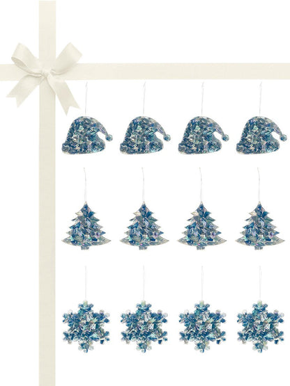 Blue Abalone Christmas Bauble Gift Set of 12 - Avani Jewelry
