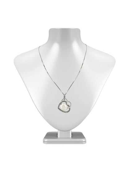 ROYAL FALLS COLLECTION Diamond Encrusted Eternal Pearl Pendant - Avani Jewelry