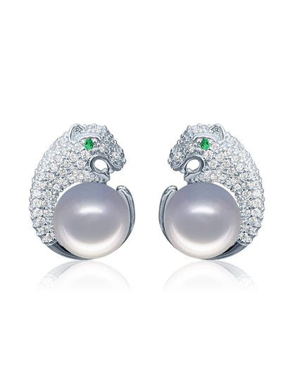 TARA ISLAND COLLECTION Wild Cougar Brilliant-Cut Diamond Encrusted Earrings - Avani Jewelry