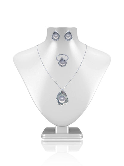 TREASURE ISLAND COLLECTION Ceylon Diamond Pavé Pearl Jewelry Set - 3