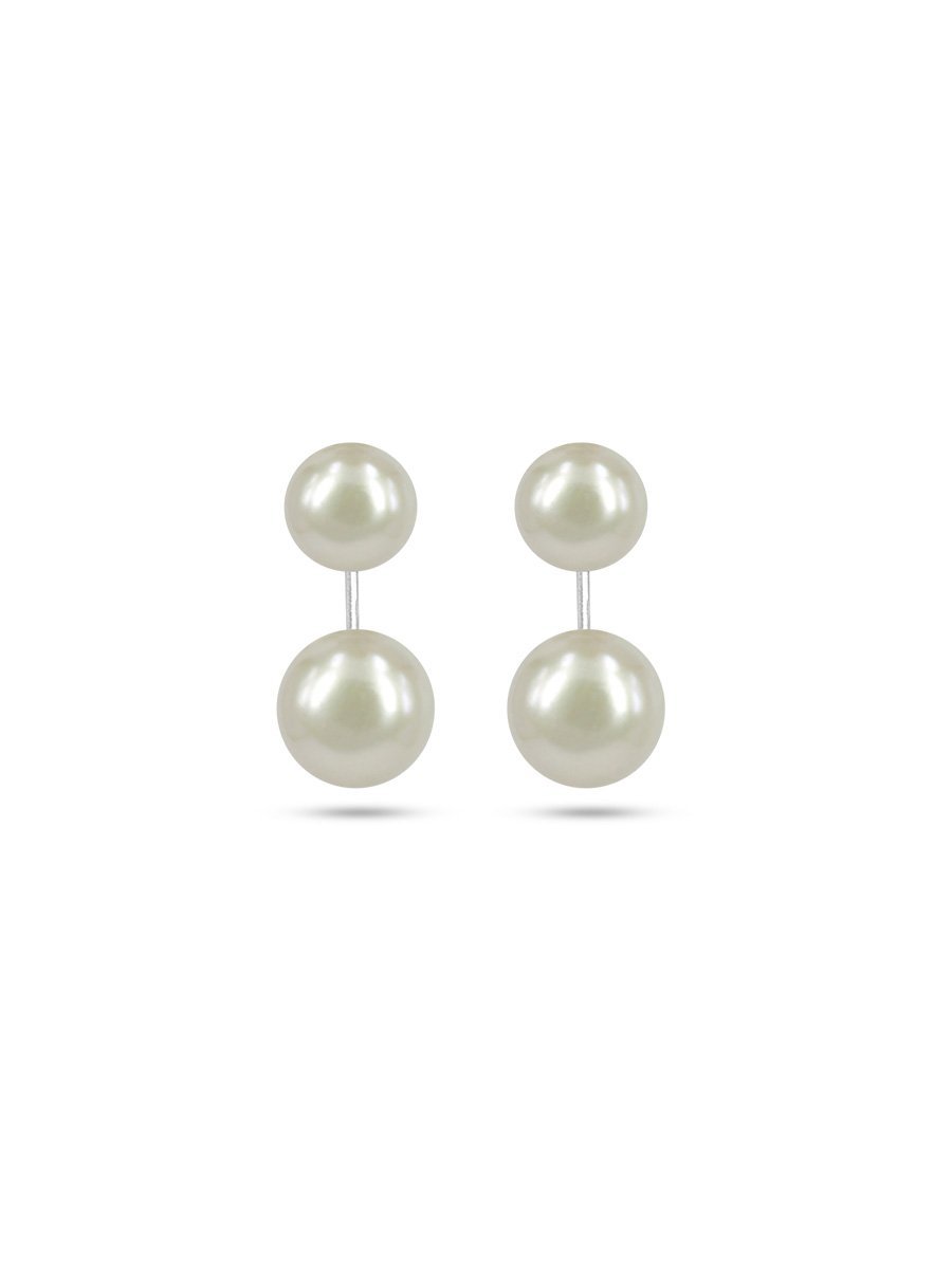BORA BORA COLLECTION Double Stud Pearl Earrings - Avani Jewelry
