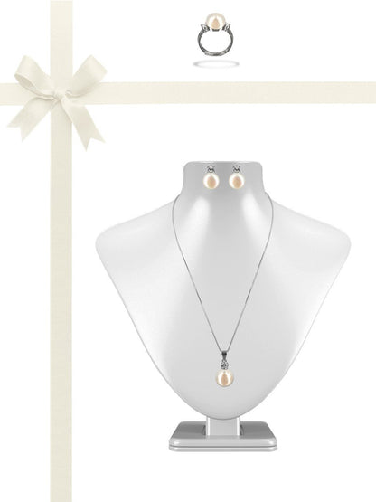 BORA BORA COLLECTION Pearl Three-Piece Diamond Jewelry Gift Set - Avani Jewelry