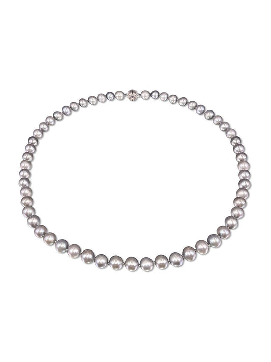 BUA BAY COLLECTION 7-8mm Silver-Gray Pearl Necklace - Avani Jewelry