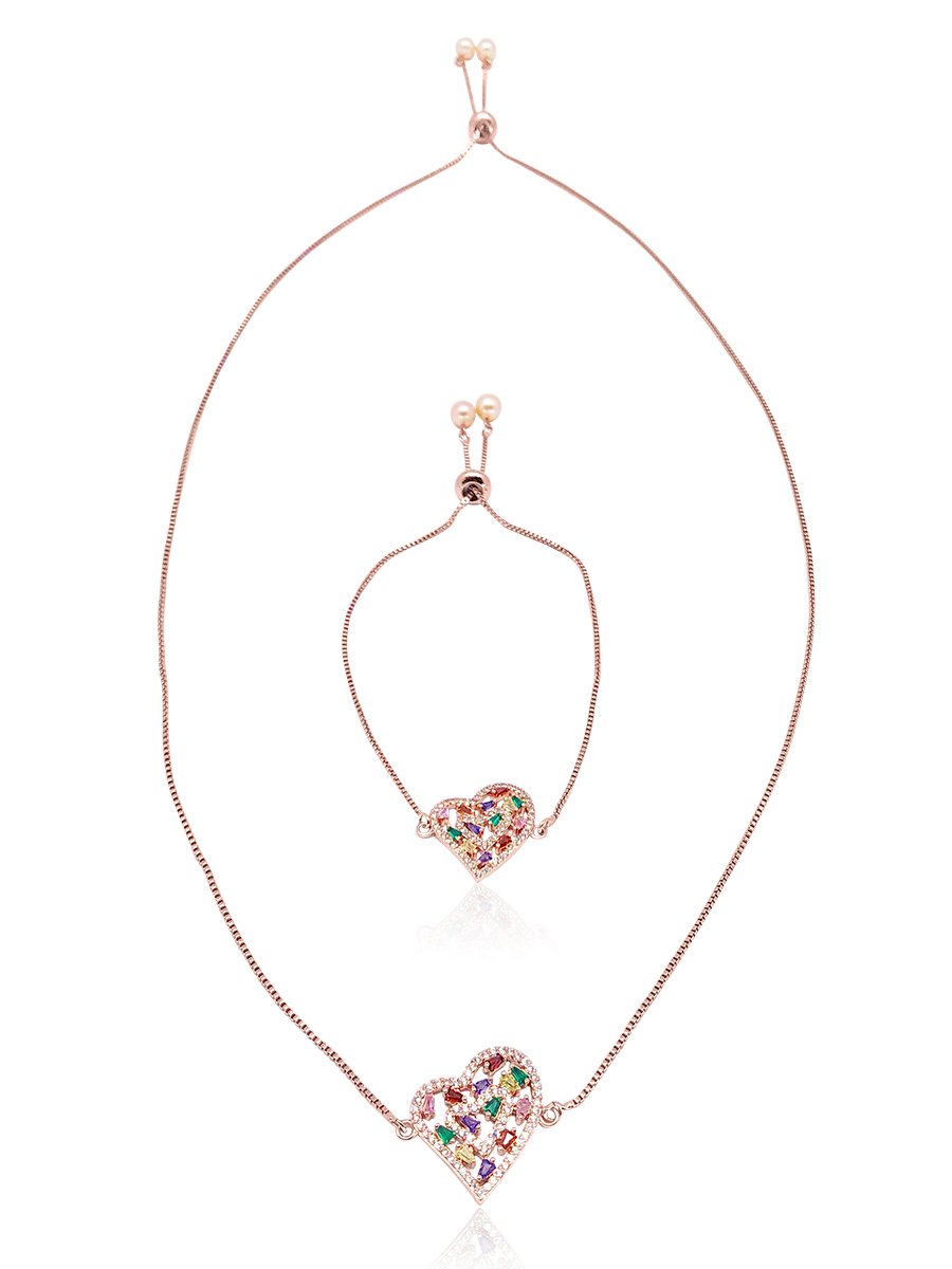 BUA BAY COLLECTION Soulmates Necklace & Bracelet Set - Avani Jewelry