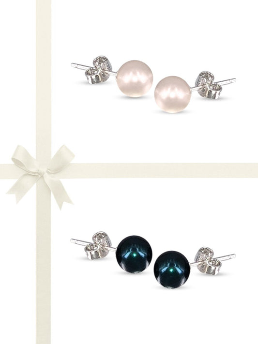 BUA BAY COLLECTION Two-Piece Pearl Stud Earring Gift Set - Avani Jewelry