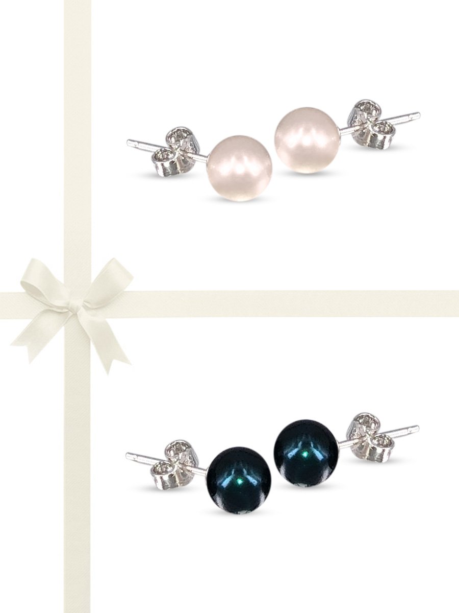 BUA BAY COLLECTION Two-Piece Pearl Stud Earring Gift Set - Avani Jewelry