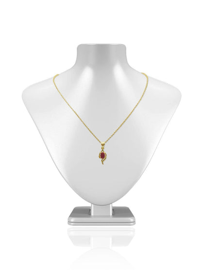 Danika 0.70 Carat Natural Ruby Oval Pendant - Avani Jewelry