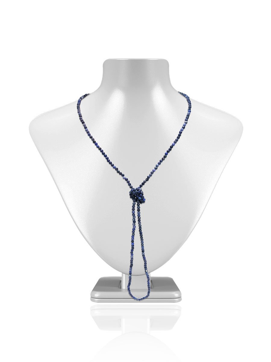 Everleigh 129 Carat Natural Blue Sapphire 54 Inch Necklace - Avani Jewelry