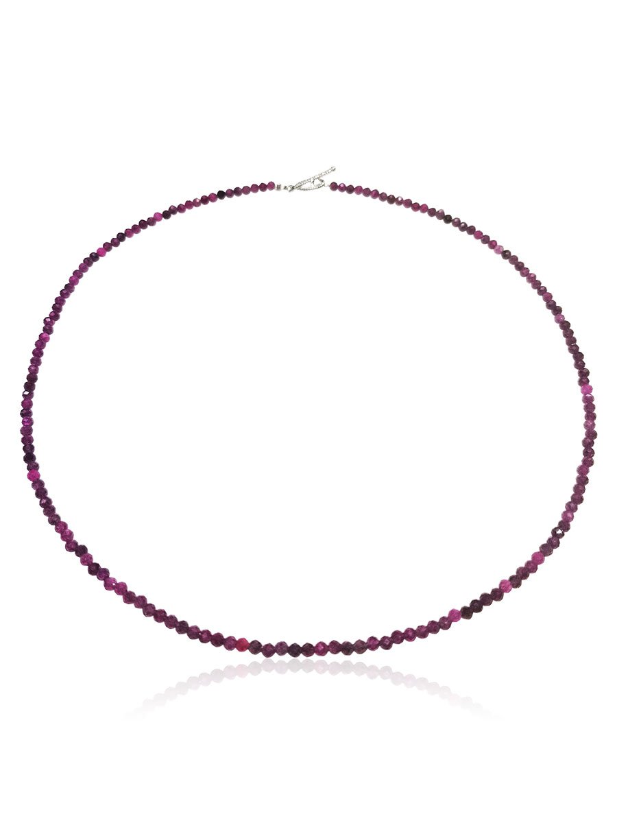 Everleigh 30 Carat Natural Ruby 18 Inch Necklace - Avani Jewelry