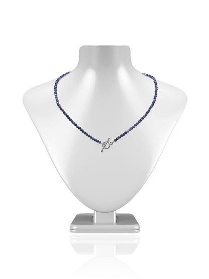 Everleigh 43 Carat Natural Blue Sapphire 18 Inch Necklace - Avani Jewelry