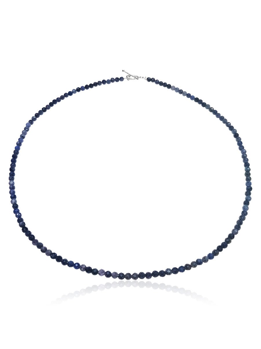 Everleigh 43 Carat Natural Blue Sapphire 18 Inch Necklace - Avani Jewelry