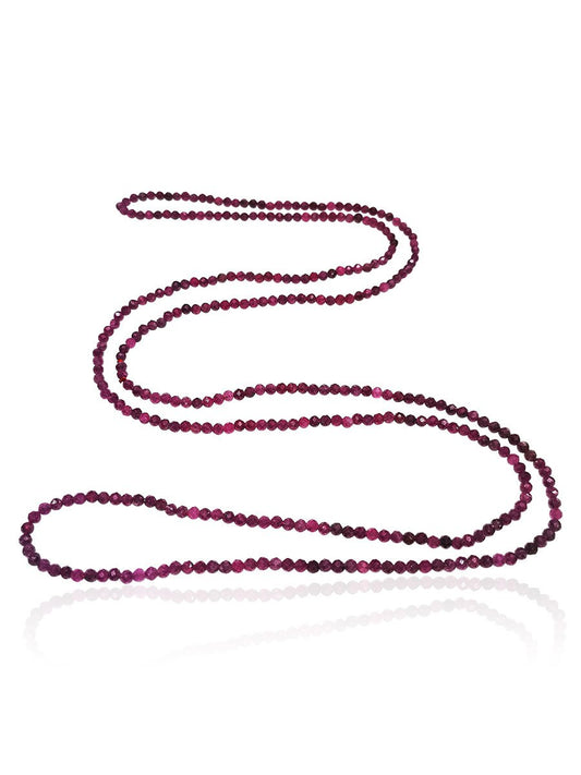 Everleigh 60 Carat Natural Ruby 36 Inch Necklace - Avani Jewelry