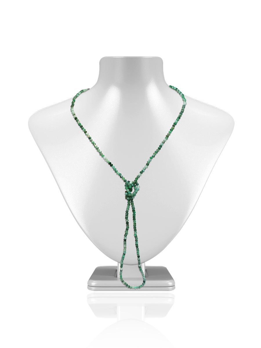 Everleigh 79.5 Carat Natural Emerald 54 Inch Necklace - Avani Jewelry