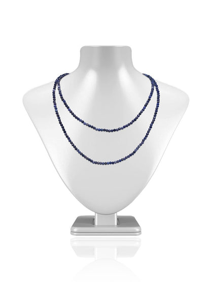 Everleigh 86 Carat Natural Blue Sapphire 36 Inch Necklace - Avani Jewelry