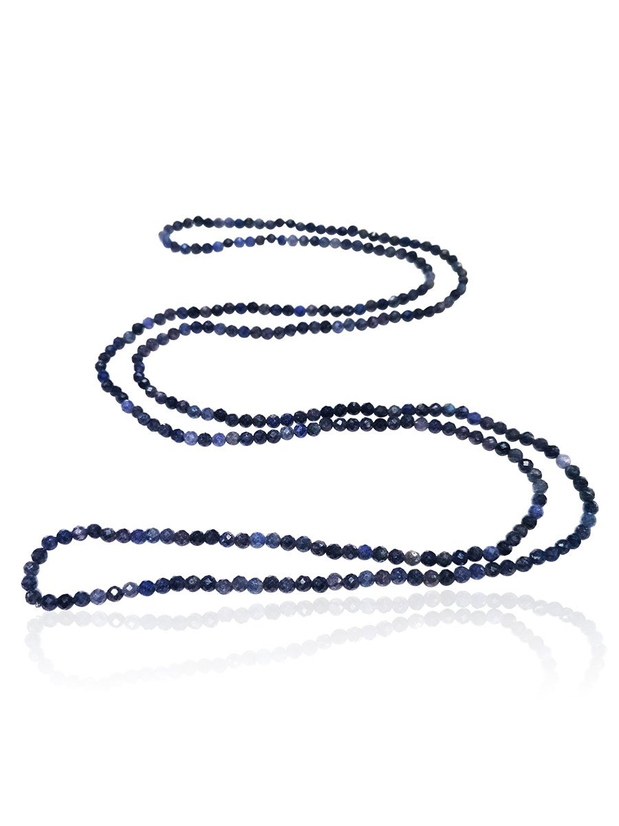 Everleigh 86 Carat Natural Blue Sapphire 36 Inch Necklace - Avani Jewelry
