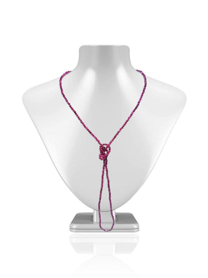 Everleigh 90 Carat Natural Ruby 54 Inch Necklace - Avani Jewelry