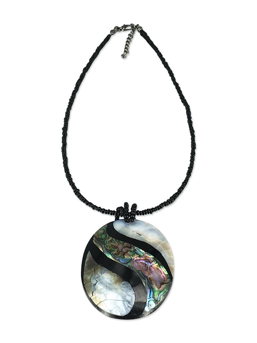 GALÁPAGOS COLLECTION Pāua & Mother-of-Pearl Pendant - Avani Jewelry