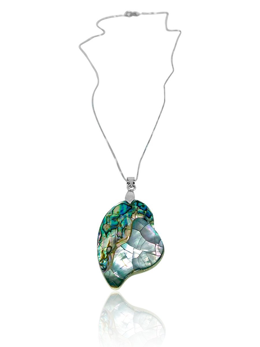 GALÁPAGOS COLLECTION South Sea Mother-of-Pearl & Pāua Tropical Romance Pendant - Avani Jewelry