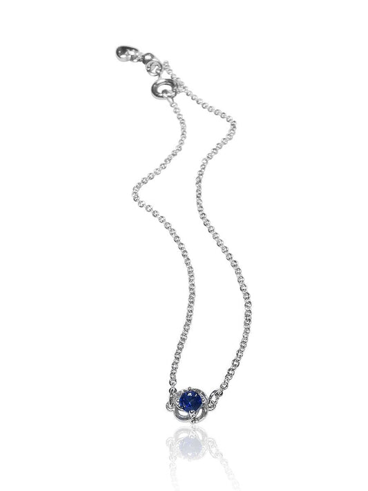 Juniper 0.20 Carat Natural Blue Sapphire Round Bracelet - Avani Jewelry