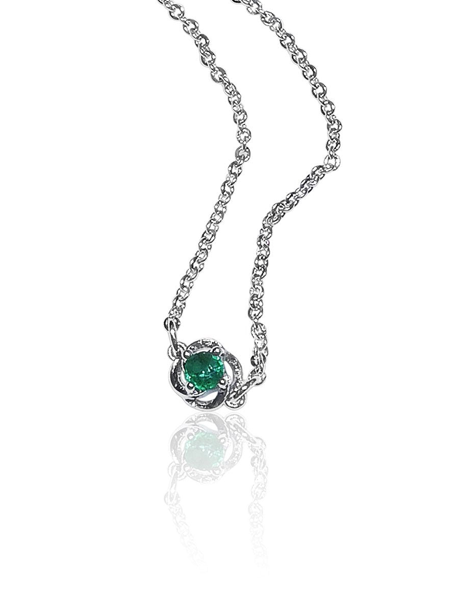 Juniper 0.20 Carat Natural Emerald Round Bracelet - Avani Jewelry