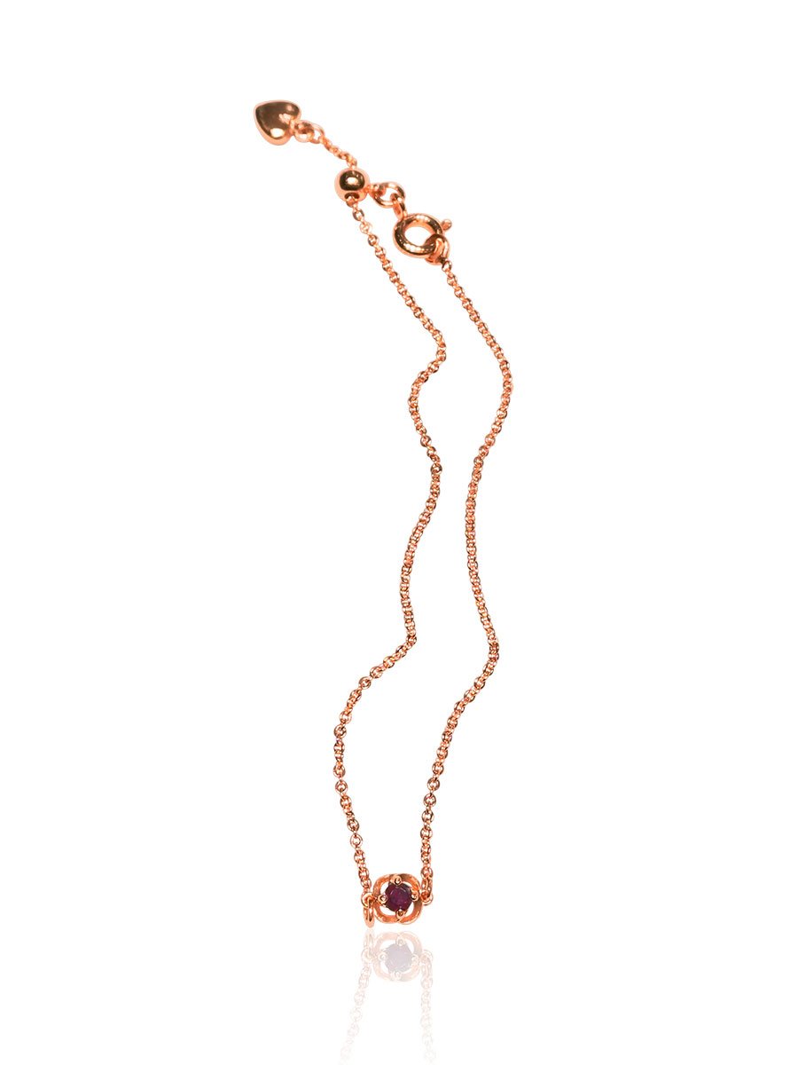 Juniper 0.20 Carat Natural Ruby Round Bracelet - Avani Jewelry