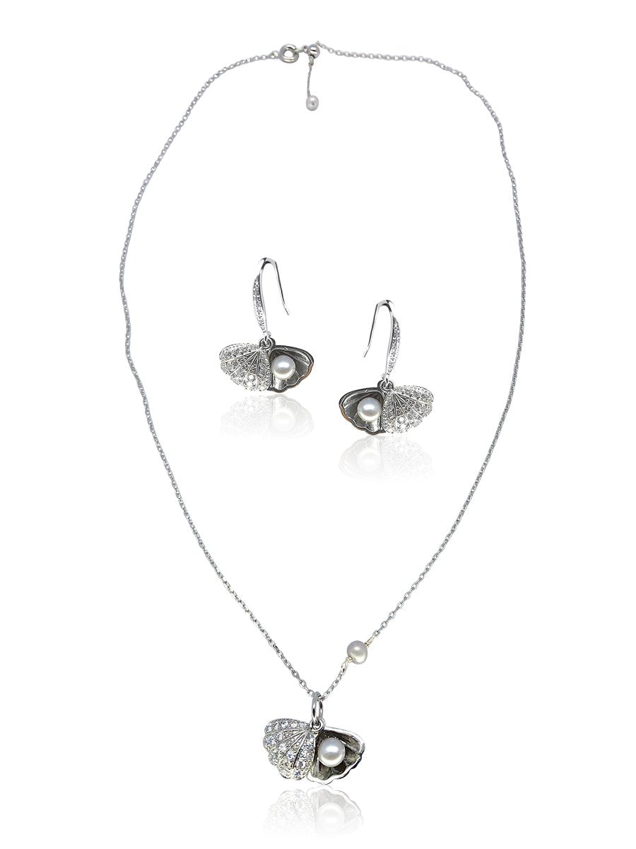 KIRIBATI COLLECTION "The World Is Your Oyster" Pearl & Swarovski Set - Avani Jewelry