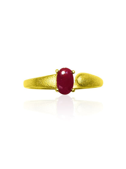 Morrigan 0.70 Carat Natural Ruby Oval Ring - Avani Jewelry
