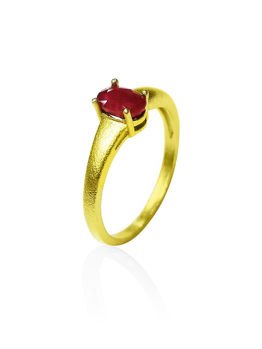 Morrigan 0.70 Carat Natural Ruby Oval Ring - Avani Jewelry