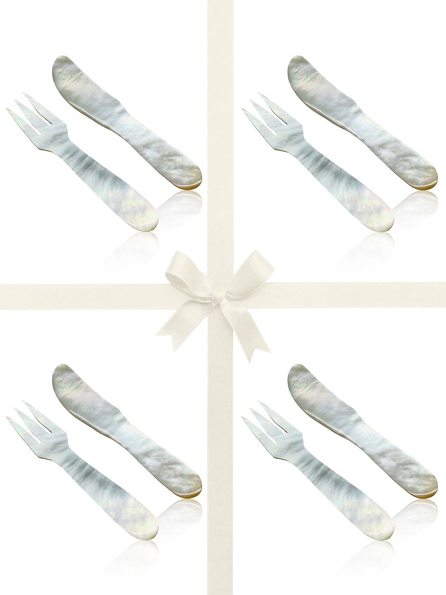 Mother-of-Pearl Fork & Knife Gift Set - Avani Jewelry