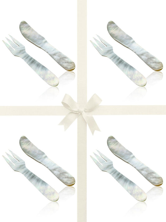 Mother-of-Pearl Fork & Knife Gift Set - Avani Jewelry