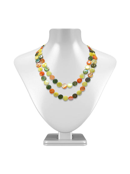 OYSTER BAY COLLECTION Double Strand Mother-of-Pearl Necklace - Citrus - Avani Jewelry