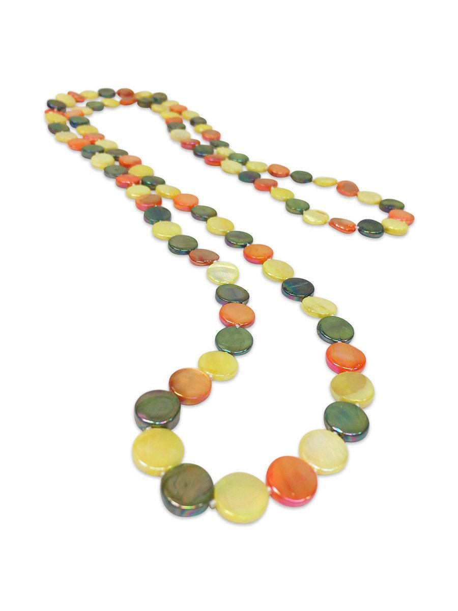 OYSTER BAY COLLECTION Double Strand Mother-of-Pearl Necklace - Citrus - Avani Jewelry