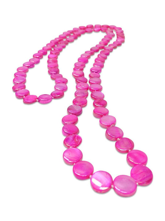 OYSTER BAY COLLECTION Double Strand Mother-of-Pearl Necklace - Hot Pink - Avani Jewelry