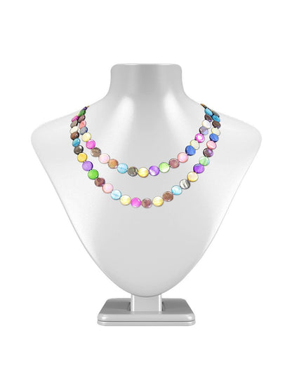 OYSTER BAY COLLECTION Double Strand Mother-of-Pearl Necklace - Kaleidoscopic - Avani Jewelry
