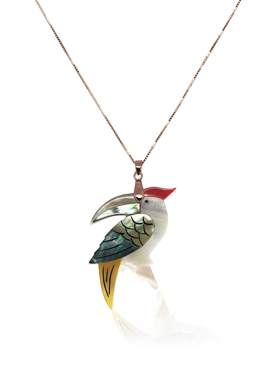 OYSTER BAY COLLECTION South Sea Mother-of-Pearl Toucan Dreams Pendant - Avani Jewelry