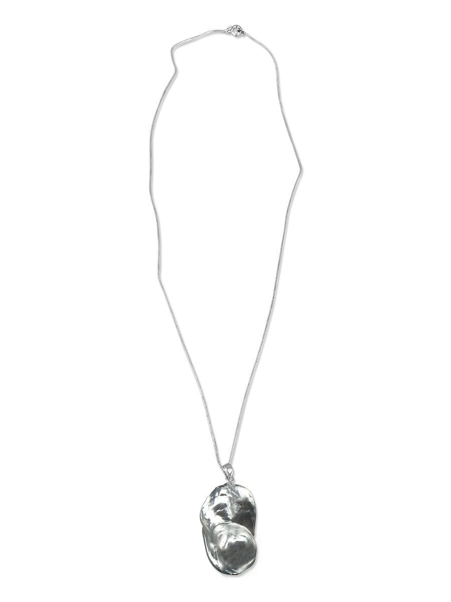 POLYNESIA COLLECTION 20mm Metallic Gray Giant Baroque Pearl Pendant - Avani Jewelry
