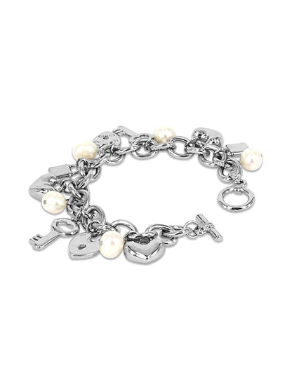 ROSE ATOLL COLLECTION Baroque Pearl Charm Bracelet - Avani Jewelry