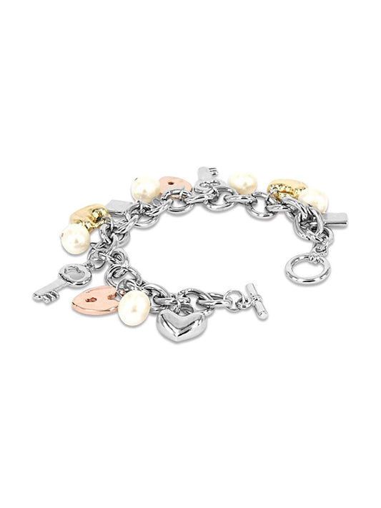 ROSE ATOLL COLLECTION Baroque Pearl Charm Bracelet - Avani Jewelry