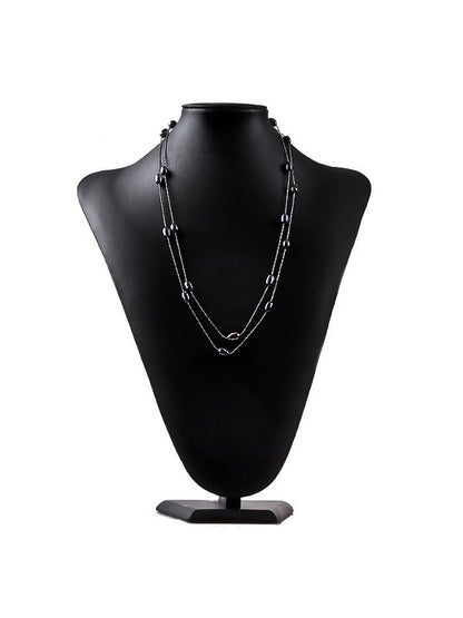 ROSE ATOLL COLLECTION Double Strand Black Pearl Necklace - Avani Jewelry