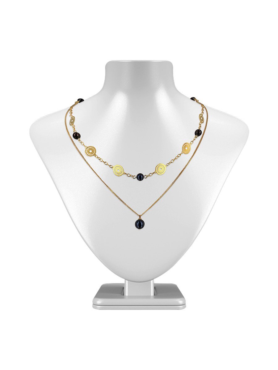ROSE ATOLL COLLECTION Soleil Graduated Pearl Necklace - 18K Yellow Gold Filled - Avani Jewelry
