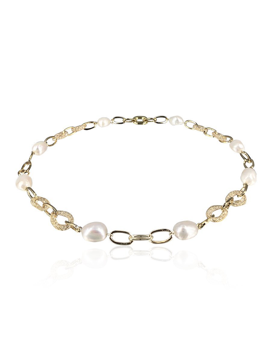 ROSE ATOLL COLLECTION Soufflé Pearl & Swarovski Necklace - Avani Jewelry