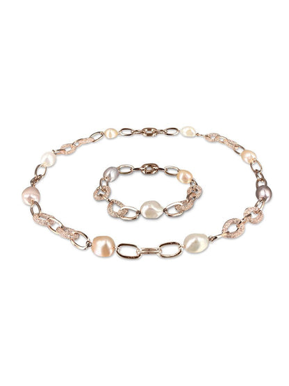 ROSE ATOLL COLLECTION Soufflé Pearl & Swarovski Set - Avani Jewelry