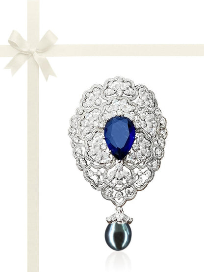 ROYAL FALLS COLLECTION Diana Pearl Brooch & Pendant Gift Set - Avani Jewelry