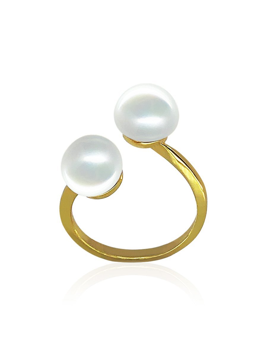 Sinharaja Mulberry Silk Twilly & Pearl Cocktail Ring - Avani Jewelry