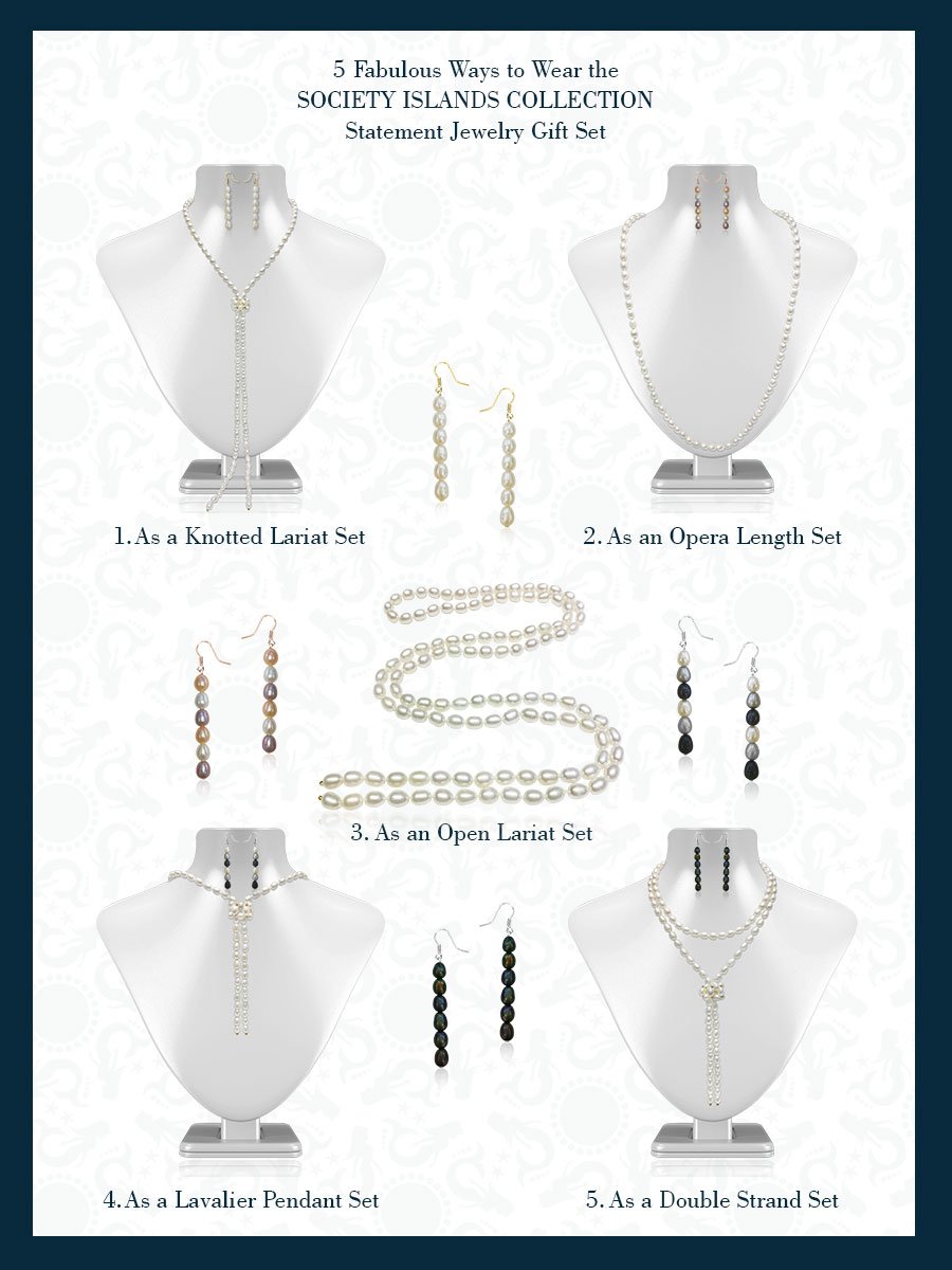 SOCIETY ISLANDS COLLECTION Exclusive Waterfall Statement Jewelry Gift Set - Avani Jewelry