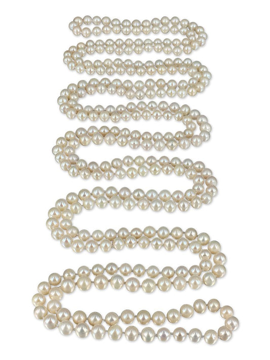 SOCIETY ISLANDS COLLECTION French Vanilla 300 Pearl Necklace - Avani Jewelry