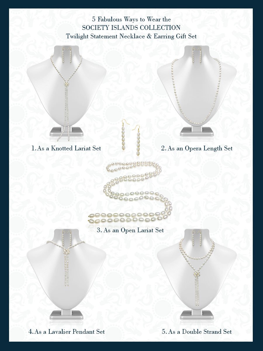 SOCIETY ISLANDS COLLECTION Statement Necklace & Earring Gift Set - Twilight - Avani Jewelry