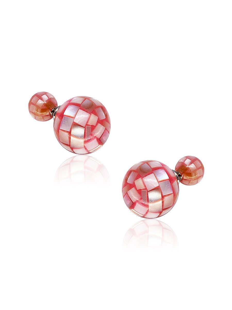 SOUTH SEA COLLECTION 14mm & 8mm Faceted Mother-of-Pearl Reversible Stud Earrings - Avani Jewelry