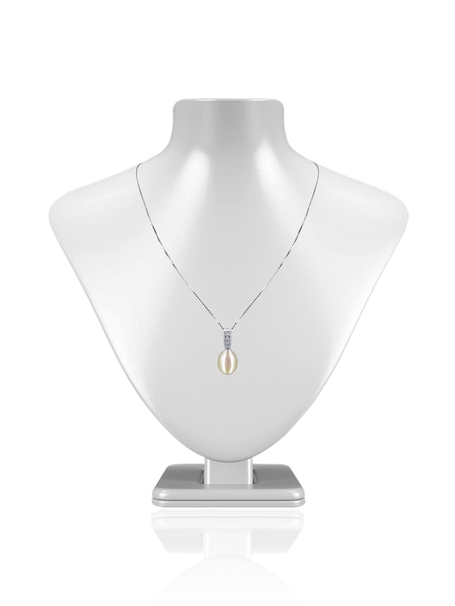 SULU SEA COLLECTION Diamond Drop 10-11mm Pearl Pendant - Avani Jewelry
