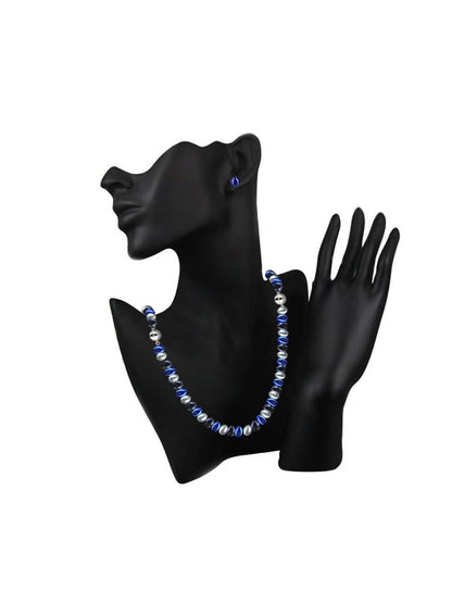 TARA ISLAND COLLECTION 7-8mm Pearl Necklace, Bracelet, & Earring Gift Set - Bondi Blue 4